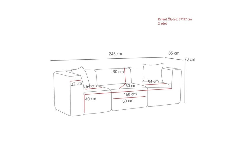 Veyno Soffa 3-sits - Cream - Möbler - Vardagsrum - Soffor - 3-sits soffor