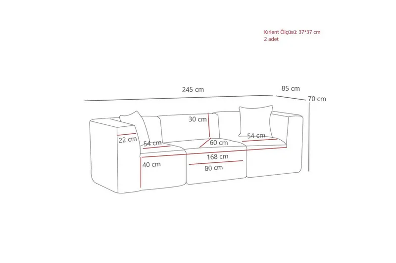 Veyno Soffa 3-sits - Grön - Möbler - Vardagsrum - Soffor - 3-sits soffor