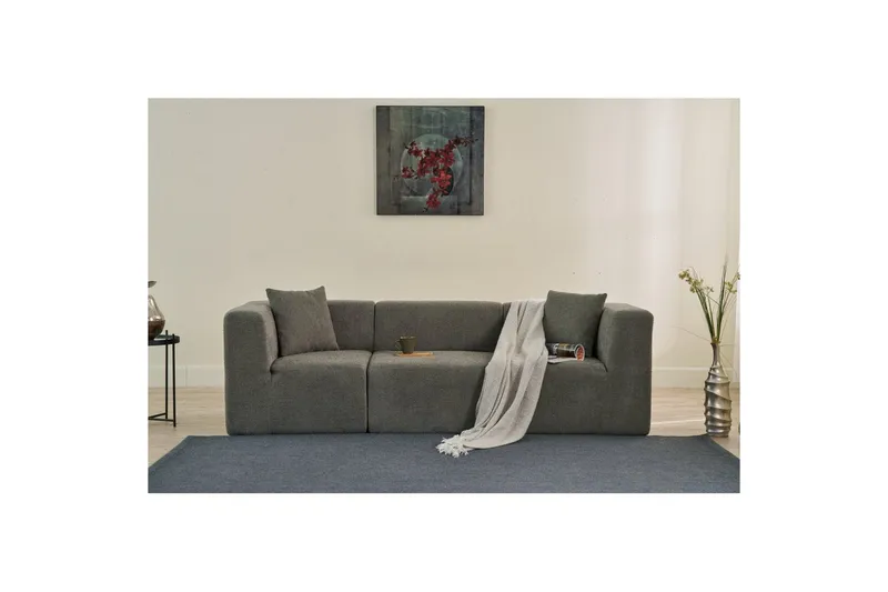 Veyno Soffa 3-sits - Mörkbeige - Möbler - Vardagsrum - Soffor - 3-sits soffor