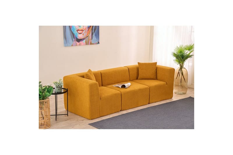 Veyno Soffa 3-sits - Orange - Möbler - Vardagsrum - Soffor - 3-sits soffor