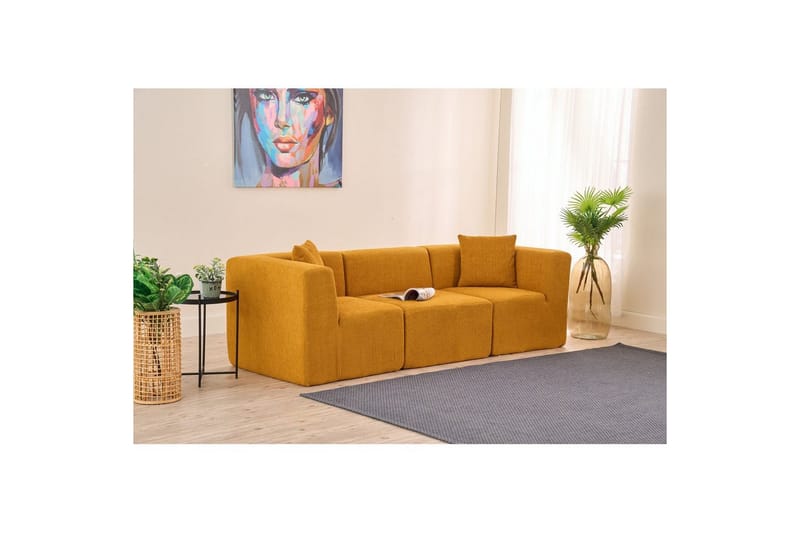 Veyno Soffa 3-sits - Orange - Möbler - Vardagsrum - Soffor - 3-sits soffor