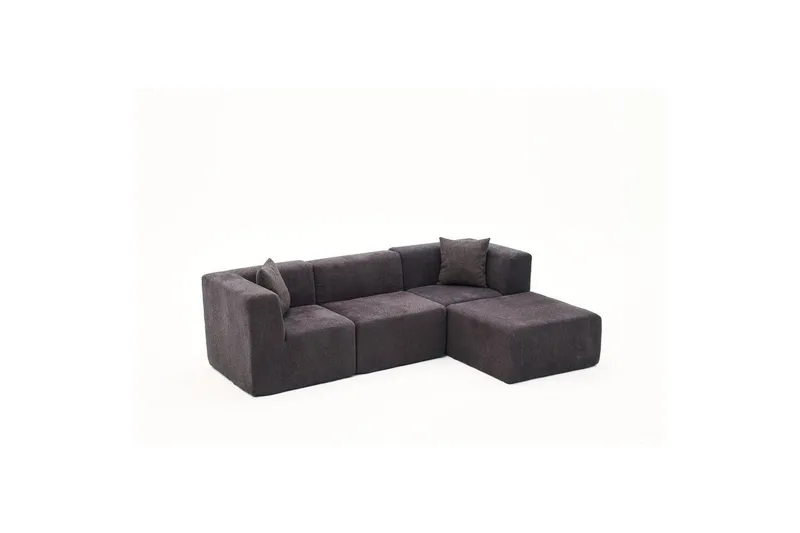 Veyno Soffa med Divan 3-sits, Antracit