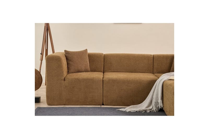 Veyno Soffa med Divan 3-sits - Brun - Möbler - Vardagsrum - Soffor - Divansoffa & schäslong