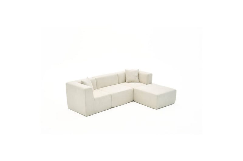 Veyno Soffa med Divan 3-sits - Cream - Möbler - Vardagsrum - Soffor - Divansoffa & schäslong