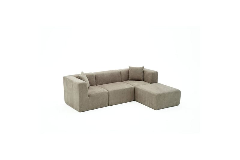 Veyno Soffa med Divan 3-sits - Grå - Möbler - Vardagsrum - Soffor - Divansoffa & schäslong