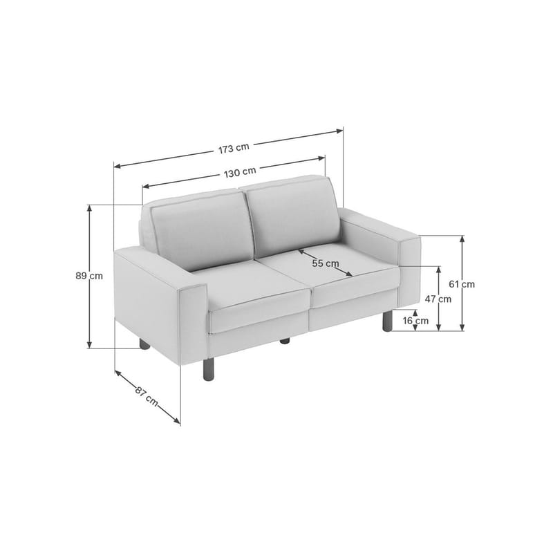 Vilsa 2-sits Soffa - Gul/Brun - Möbler - Vardagsrum - Soffor - 2-sits soffor