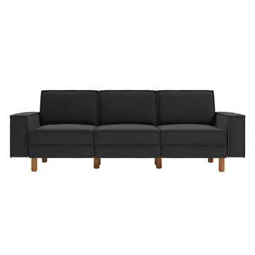 Vilsa 3-sits Soffa - Grå - Möbler - Vardagsrum - Soffor - Sammetssoffor
