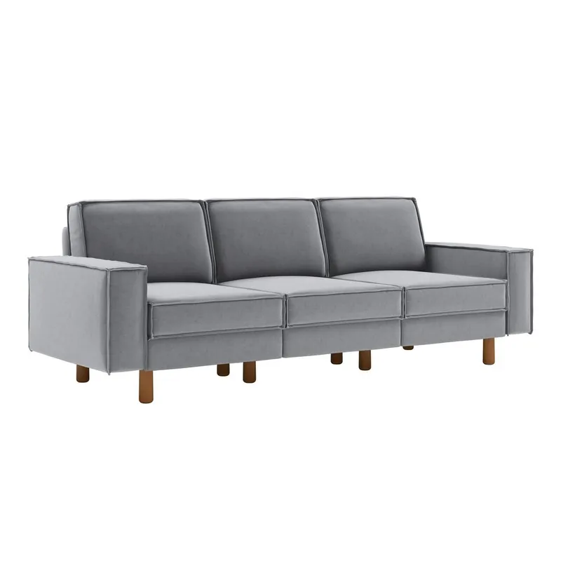 Vilsa 3-sits Soffa - Grå - Möbler - Vardagsrum - Soffor - Sammetssoffor