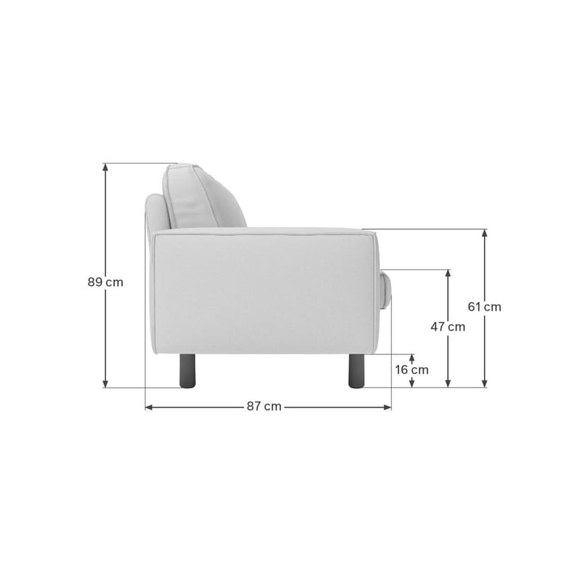 Vilsa 3-sits Soffa - Rosa - Möbler - Vardagsrum - Soffor - Sammetssoffor