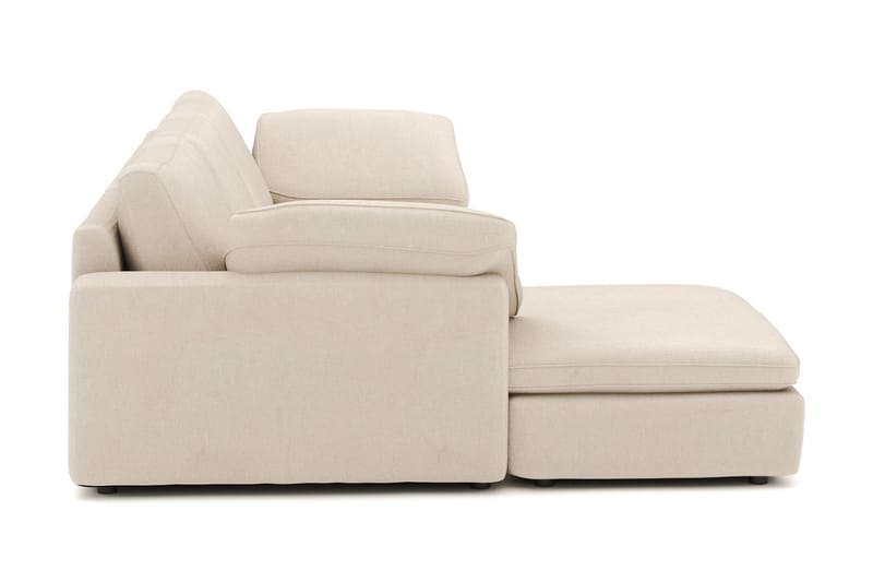 Visby 4-sits L-formad Djup Vändbar Soffa med Divan i Tyg - Beige - Möbler - Vardagsrum - Soffor - Divansoffa & schäslong