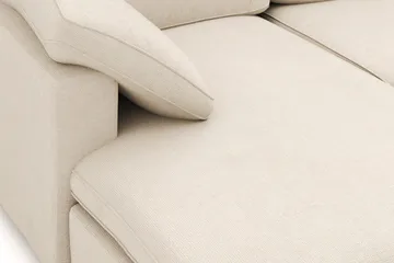 Visby 4-sits L-formad Djup Vändbar Soffa med Divan i Tyg - Beige - Möbler - Vardagsrum - Soffor - Divansoffa & schäslong