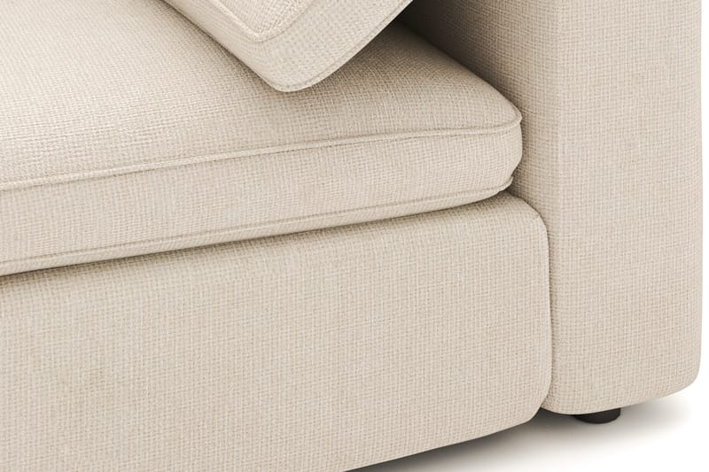 Visby 4-sits L-formad Djup Vändbar Soffa med Divan i Tyg - Beige - Möbler - Vardagsrum - Soffor - Divansoffa & schäslong