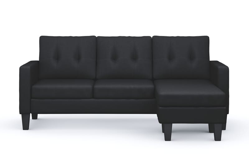 Vislanda 3-sits Soffa med Divan - Svart - Möbler - Vardagsrum - Soffor - Divansoffa & schäslong