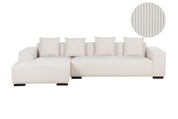 Westerfeld 4-sits Vänster L-formad Hörnsoffa 285 cm i Manchestertyg - Vit - Möbler - Vardagsrum - Soffor - Divansoffa & schäslong