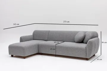 Whitecliffs Divansoffa 3-sits - Grå - Möbler - Vardagsrum - Soffor - Divansoffa & schäslong