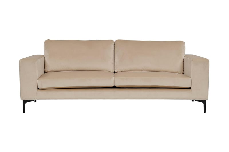 WILSON 3-sits Sammetssoffa Beige - 3-sits soffor - Sammetssoffor