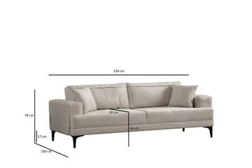 Winskill 3-sits Soffa - Ecru - Möbler - Vardagsrum - Soffor - 3-sits soffor