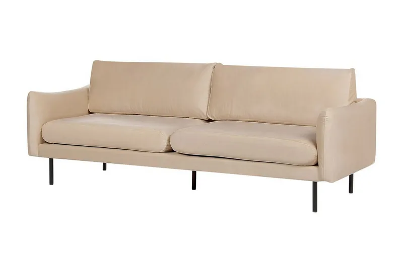 Woodal Soffa 3-sits - Beige/Svart - Möbler - Vardagsrum - Soffor - Sammetssoffor