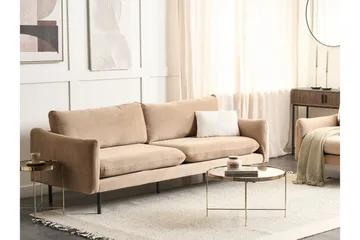 Woodal Soffa 3-sits - Beige/Svart - Möbler - Vardagsrum - Soffor - Sammetssoffor
