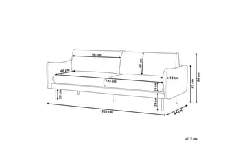 Woodal Soffa 3-sits - Grå/Svart - Möbler - Vardagsrum - Soffor - Sammetssoffor