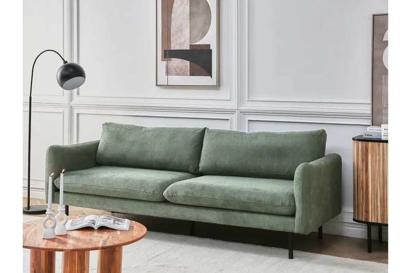 Woodal Soffa 3-sits - Grön/Svart - Möbler - Vardagsrum - Soffor - 3-sits soffor