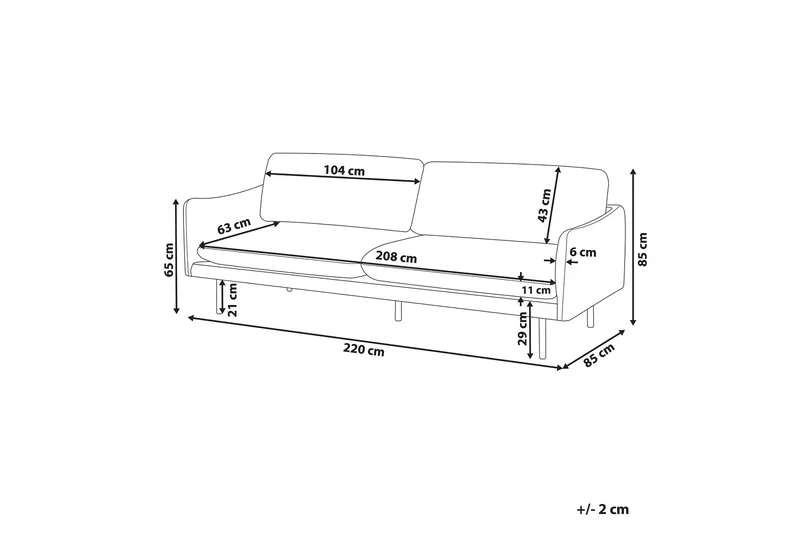 Woodal Soffa 3-sits - Grön/Svart - Möbler - Vardagsrum - Soffor - 3-sits soffor