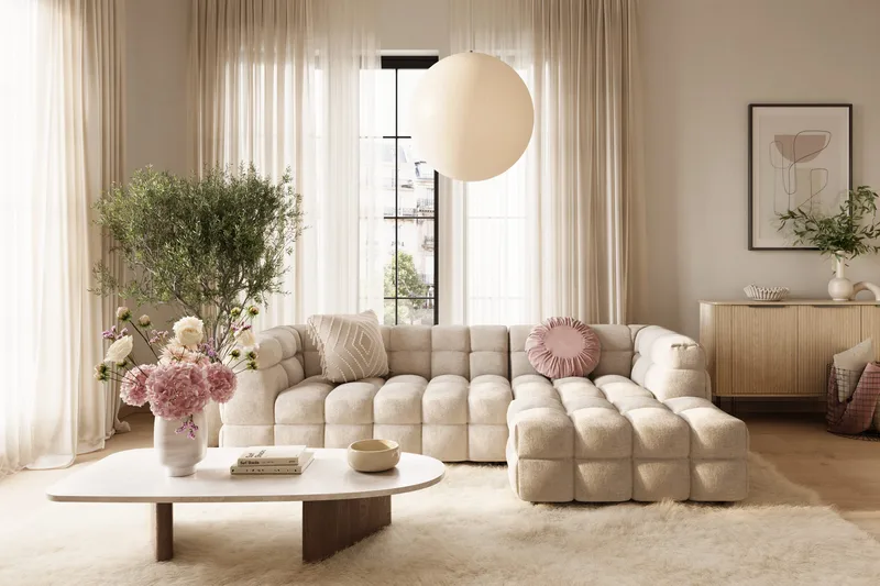 XS23-003 corner sofa OTE Belfast. Andrarum Beige Right-faced VALUE_MISSING_1 - Beige - Möbler - Vardagsrum - Soffor - Divansoffa & schäslong