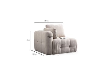 Yvara Soffa 2-sits - Beige - Möbler - Vardagsrum - Soffor - Modulsoffor - Komplett modulsoffa