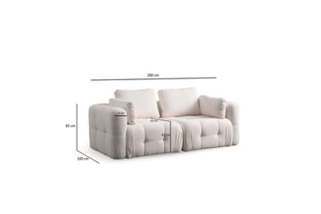Yvara Soffa 2-sits - Beige - Möbler - Vardagsrum - Soffor - Modulsoffor - Komplett modulsoffa