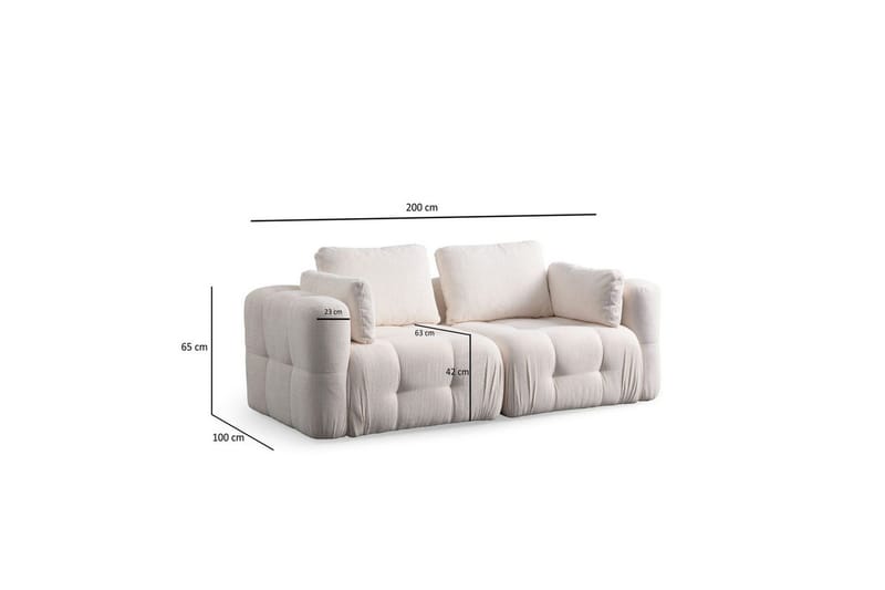 Yvara Soffa 2-sits - Beige - Möbler - Vardagsrum - Soffor - Modulsoffor - Komplett modulsoffa