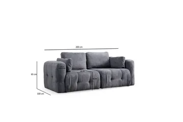 Yvara Soffa 2-sits - Grå - Möbler - Vardagsrum - Soffor - Modulsoffor - Komplett modulsoffa