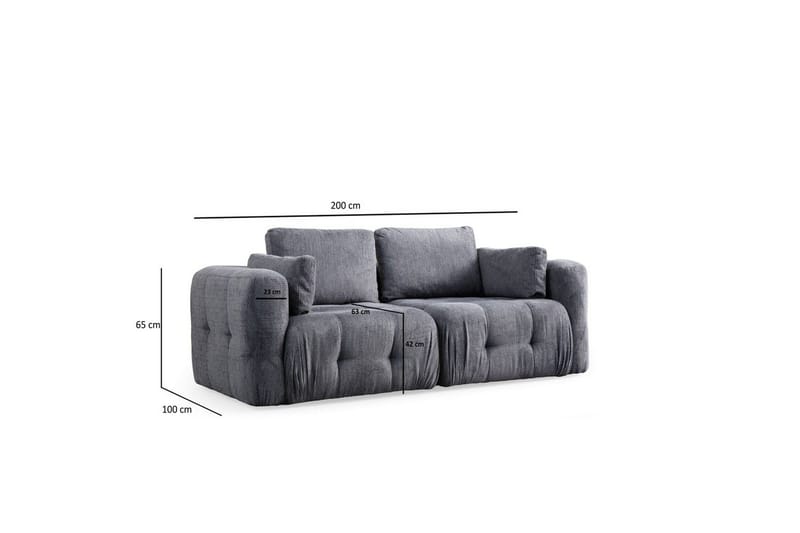 Yvara Soffa 2-sits - Grå - Möbler - Vardagsrum - Soffor - Modulsoffor - Komplett modulsoffa