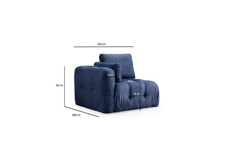 Yvara Soffa 2-sits - Marinblå - Möbler - Vardagsrum - Soffor - Modulsoffor - Komplett modulsoffa