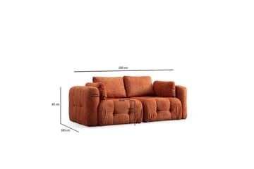Yvara Soffa 2-sits - Orange - Möbler - Vardagsrum - Soffor - Modulsoffor - Komplett modulsoffa
