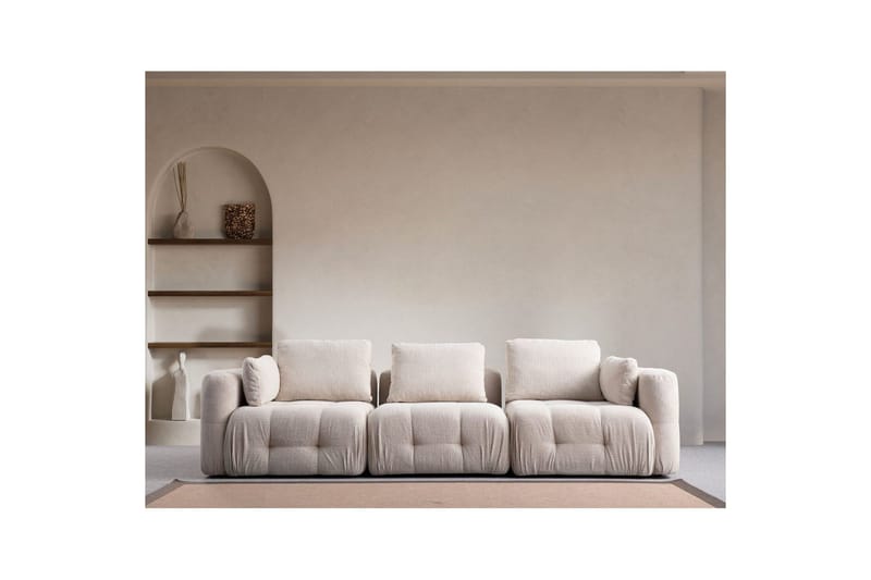 Yvara Soffa 3-sits - Beige - Möbler - Vardagsrum - Soffor - Modulsoffor - Komplett modulsoffa