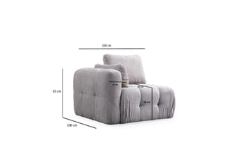 Yvara Soffa 3-sits - Grå - Möbler - Vardagsrum - Soffor - Modulsoffor - Komplett modulsoffa