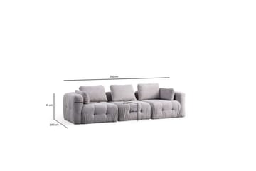 Yvara Soffa 3-sits - Grå - Möbler - Vardagsrum - Soffor - Modulsoffor - Komplett modulsoffa