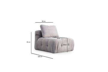 Yvara Soffa 3-sits - Grå - Möbler - Vardagsrum - Soffor - Modulsoffor - Komplett modulsoffa
