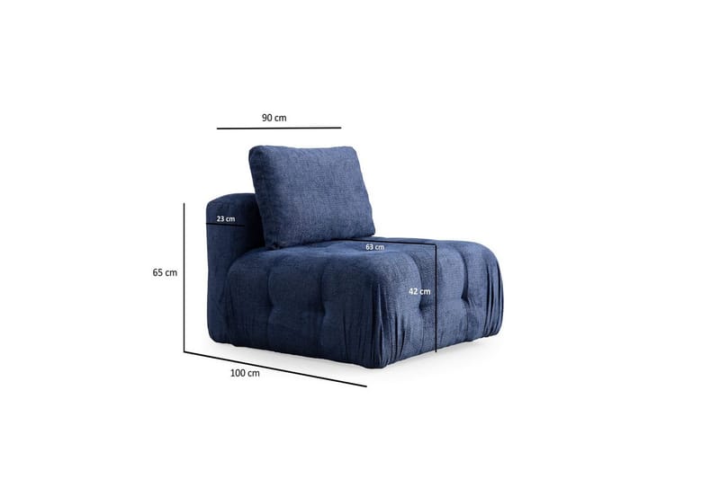 Yvara Soffa 3-sits - Marinblå - Möbler - Vardagsrum - Soffor - 3-sits soffor
