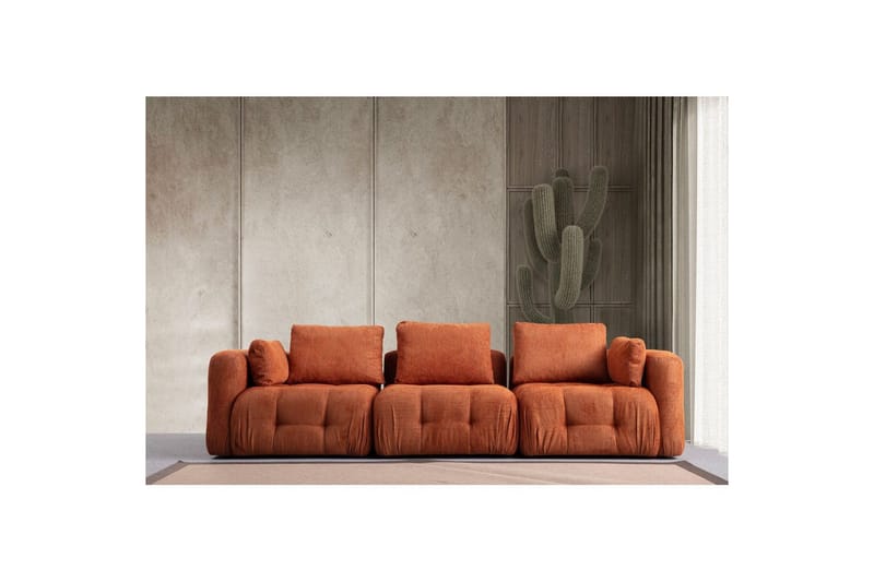 Yvara Soffa 3-sits - Orange - Möbler - Vardagsrum - Soffor - Modulsoffor - Komplett modulsoffa