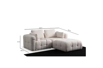 Yvara Soffa med Divan 2-sits - Beige - Möbler - Vardagsrum - Soffor - Modulsoffor - Komplett modulsoffa