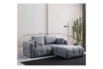 Yvara Soffa med Divan 2-sits - Grå - Möbler - Vardagsrum - Soffor - Modulsoffor - Komplett modulsoffa