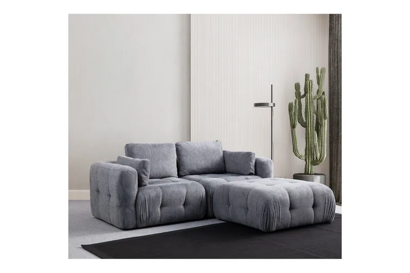 Yvara Soffa med Divan 2-sits - Grå - Möbler - Vardagsrum - Soffor - Modulsoffor - Komplett modulsoffa