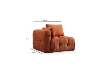 Yvara Soffa med Divan 2-sits - Orange - Möbler - Vardagsrum - Soffor - Modulsoffor - Komplett modulsoffa