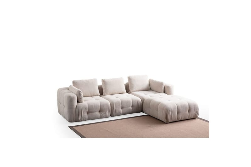 Yvara Soffa med Divan 4-sits, Beige
