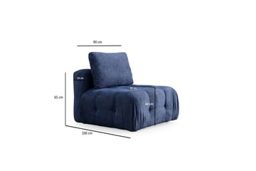 Yvara Soffa med Divan 4-sits - Blå - Möbler - Vardagsrum - Soffor - Modulsoffor - Komplett modulsoffa