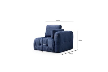 Yvara Soffa med Divan 4-sits - Blå - Möbler - Vardagsrum - Soffor - Modulsoffor - Komplett modulsoffa