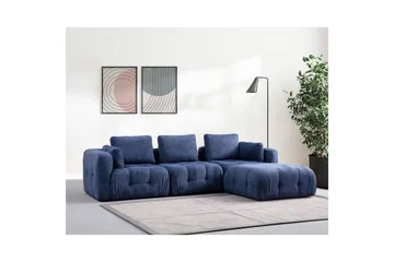 Yvara Soffa med Divan 4-sits - Blå - Möbler - Vardagsrum - Soffor - Modulsoffor - Komplett modulsoffa