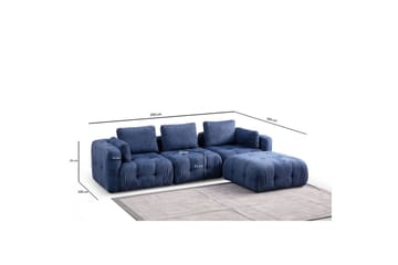 Yvara Soffa med Divan 4-sits - Blå - Möbler - Vardagsrum - Soffor - Modulsoffor - Komplett modulsoffa