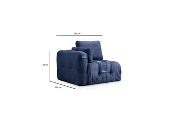 Yvara Soffa med Divan 4-sits - Blå - Möbler - Vardagsrum - Soffor - Modulsoffor - Komplett modulsoffa